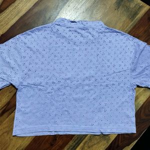 Lavender Chicken Style Crop Top