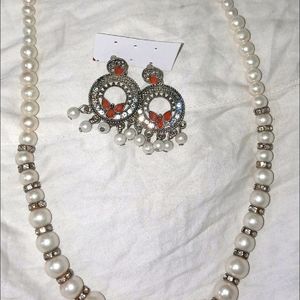 Trend Lastest Design Peal Set With Earring