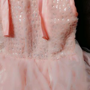 Kids Girl Frock ( Peach  )