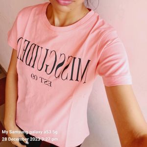 Zara T Shirt For Women's Coral