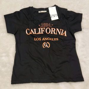 Zara T Shirt For Women's Black2