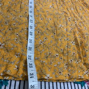 Yellow Flower Printed Frock