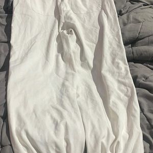 Zara Los Angeles White Jogger Pants