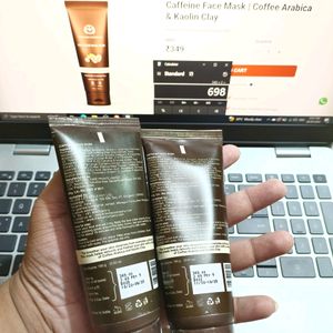 The Man Company Caffeine Face Mask (Pack Of 2) [Seal Packed]