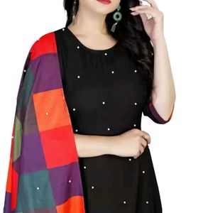 Black Top With Dupatta