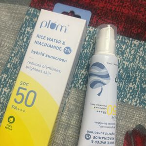 Plum Rice Water And Niacinamide Hybrid Sunscreen