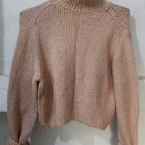 Peach Colour Very Soft High Neck Sweater