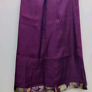 Rich Purple Floral Printed Sharara Suit