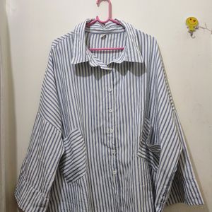 Striped Oversized Shirt Bust Till 62