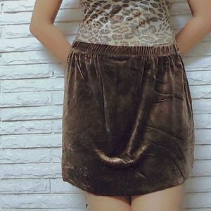 Velvet Brown Skirt