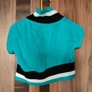 Sea Green Cropped Jacket (Women's)