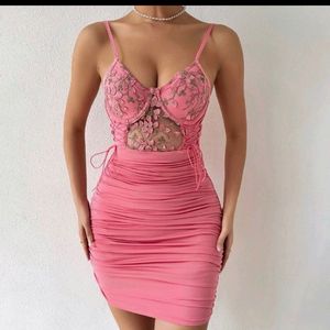 Pink Lacey Barbie Dress