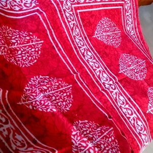 Red Colour Cotton Bedsheet