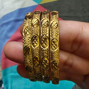 absolutely new city gold bangles with box