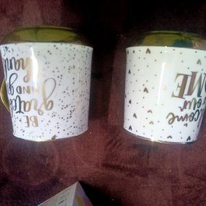 Beutiful Pair Of  Bharat Brand Mug For Multiple Uses Large Size New With Paking Not Used