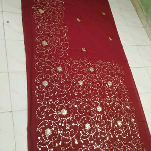 Maroon Saree