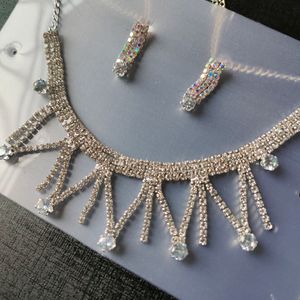 AD Necklace Set With Earings