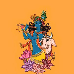 Lord Krishna Poster's Pack Of 2