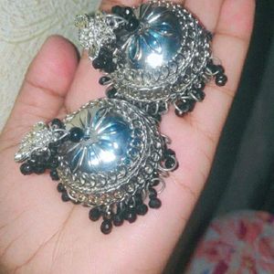 3 Beautiful Big Size Ghumkas And Earrings Combo