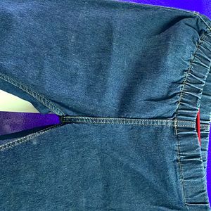 Elastic Jeans From Upper Portion Blue Colour Jeans Size XL