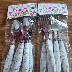 Set Of 6 Spoons And 6 Forks Stylish