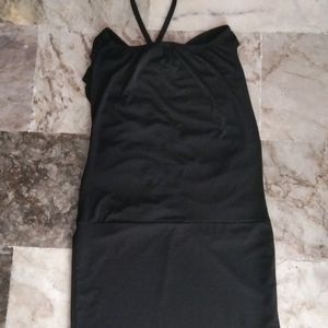 Black fancy off shoulder bodycon top dress