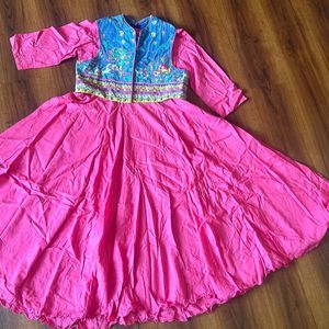 Anarkali kurta jacket dupatta for girl 8-9yrs old
