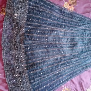 Blue Colour Net Lehenga With Blouse And Dupatta