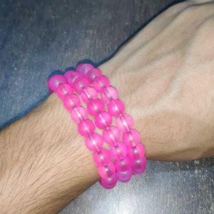 Pink Bracelet With Aesthetic Designs