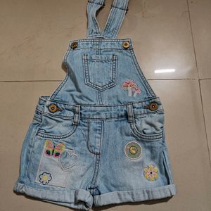 Denim Dungaree For 3-4 Year Old