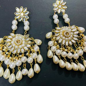 Fancy Party Wear Have Long Size Kundan Earrings