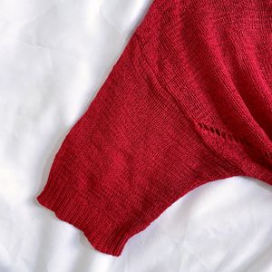 Pinterest Y2k Knitted Red Pullover Top
