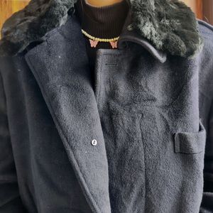 Blue Dark Korean Coat