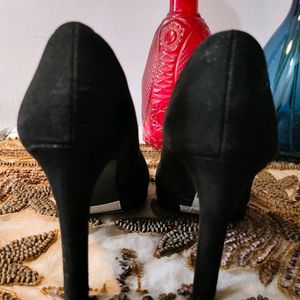 M&S Black Court Shoes