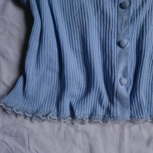 Y2k Cottagecore Lace Trim Pinterest Cardigan Top