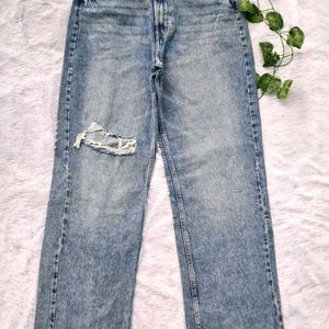 H&M Straight Ripped Jeans 32