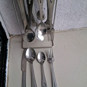 Stainless Steel Cutlery Set With Stand