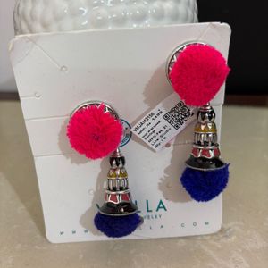 Kalbelia Tribe Pompom Earrings