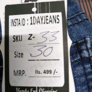 Z-33 Size 30 Slim Fit Women Denim Jeans