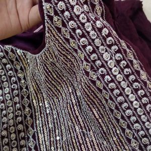 Maroon Anarkali Kurta