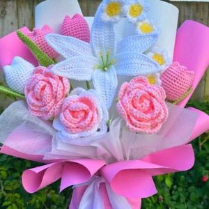 🎀Crochet Big Pastel Flowers Bouquet 🌷✨🎀