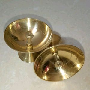 Pack Of 2 New Brass Diya