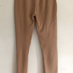 Tan Colored Jeggings With Small Side Pockets