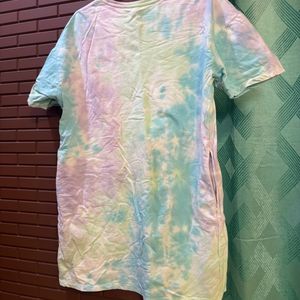 Tie And Dye Cotton Short Dress