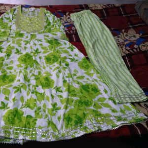 Mehendi Party Wear Wedding Anarkali Kurti Set