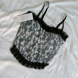 Cottagecore Lace Bustier Top