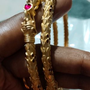 Gold plated bangles