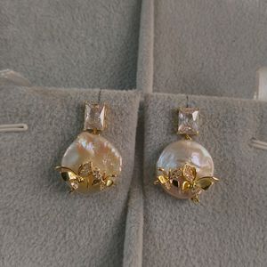 Premium Pearl Butterfly Earrings