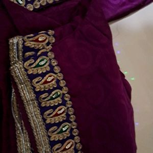 Purple Color Saree