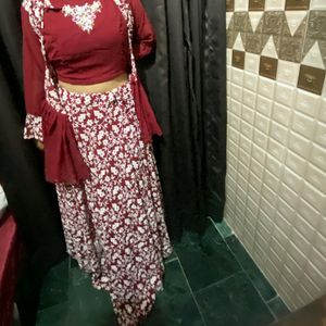 Maroon Boutique Customised 3 Piece Lehenga Set